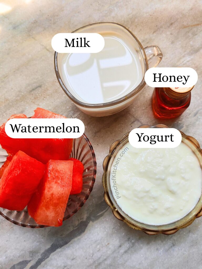 Ingredients - watermelon smoothie recipe
