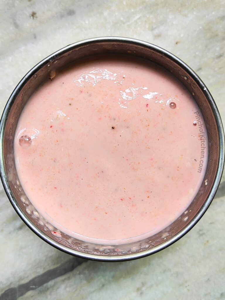 blend the mixture