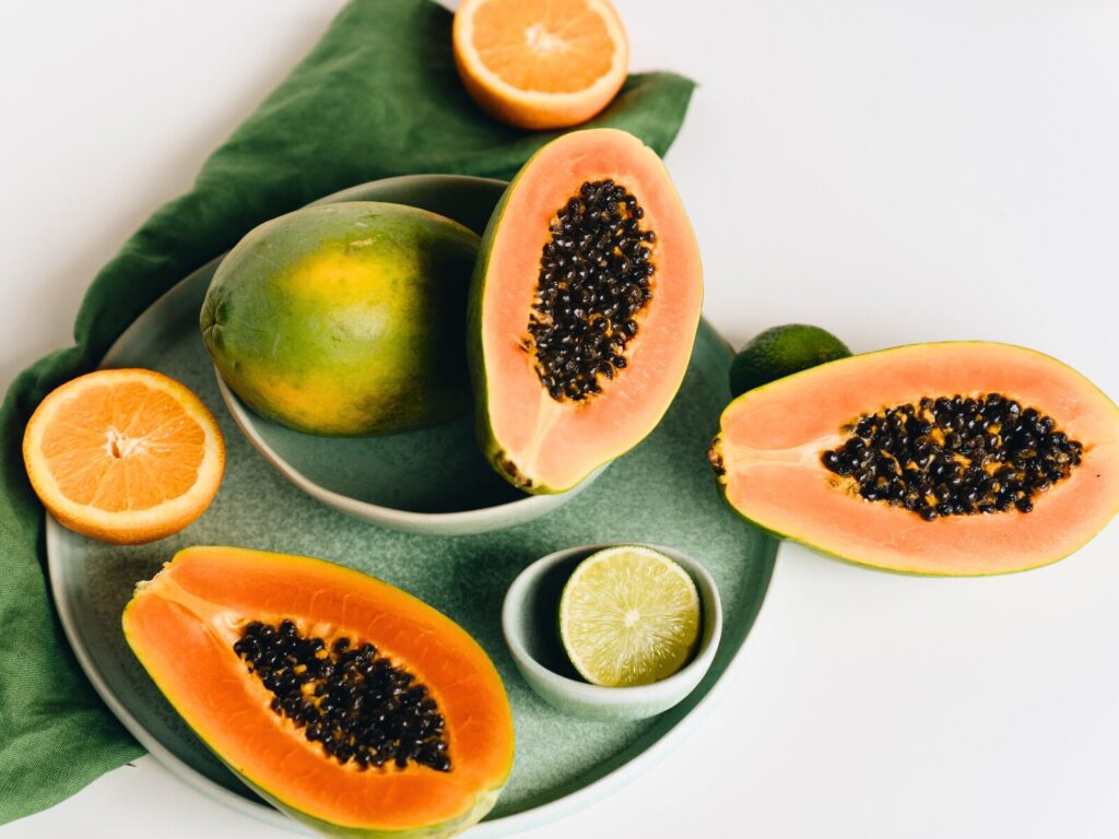 papaya - high fiber fruits for constipation