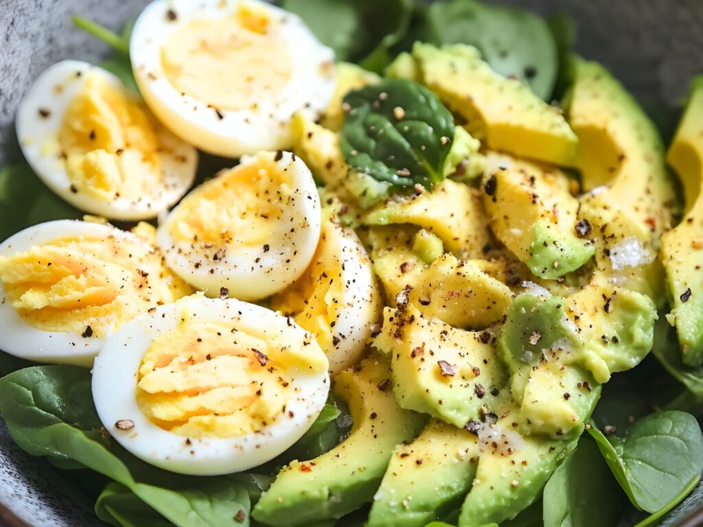 Hard-Boiled Eggs with Avocado