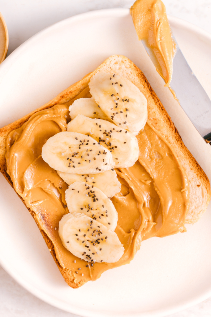 Peanut Butter Banana Toast - high calorie snacks