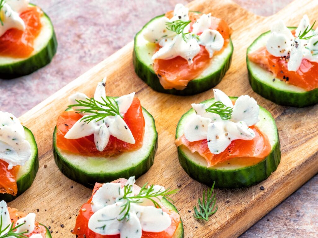 Smoked Salmon with Cucumber Slices