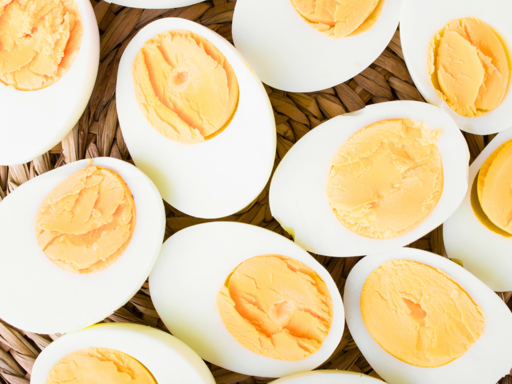boiled eggs - high protein high fiber snacks