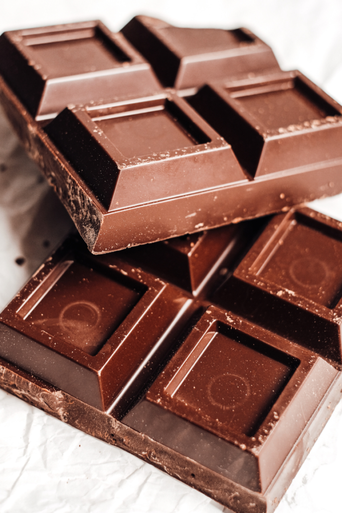 dark chocolate - high calorie snacks