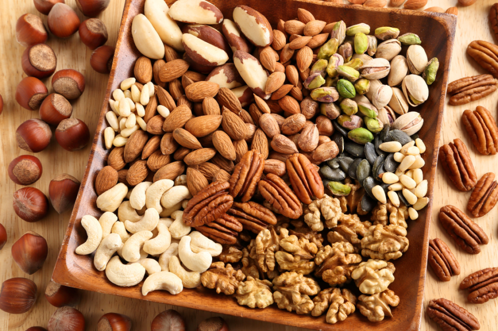 nuts - foods high in magnesium